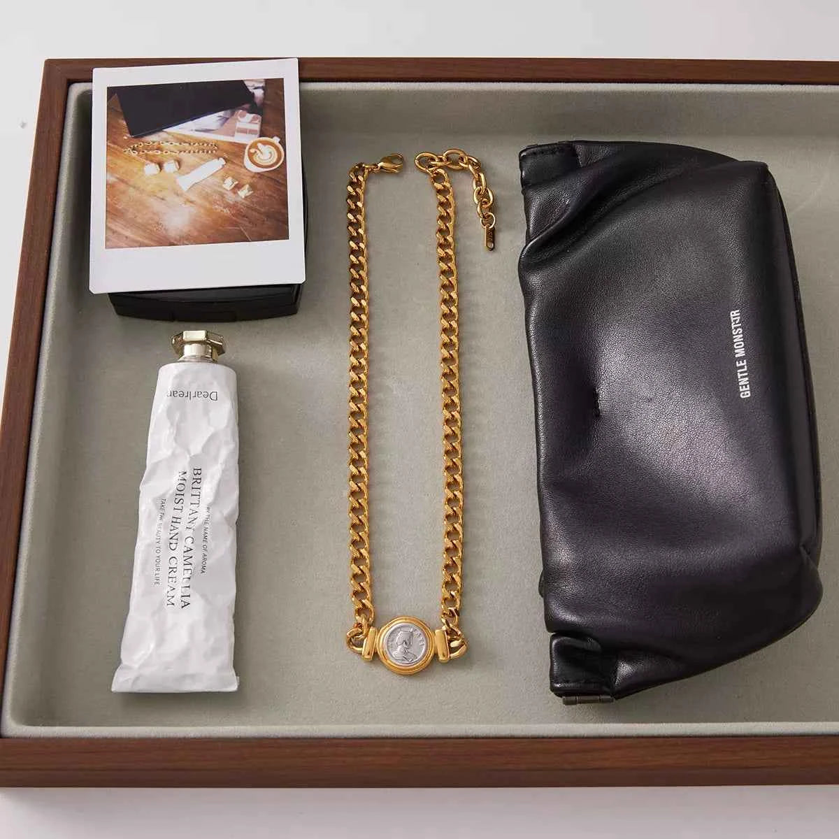 18K Gold-Plated Vintage Coin Charm Necklace