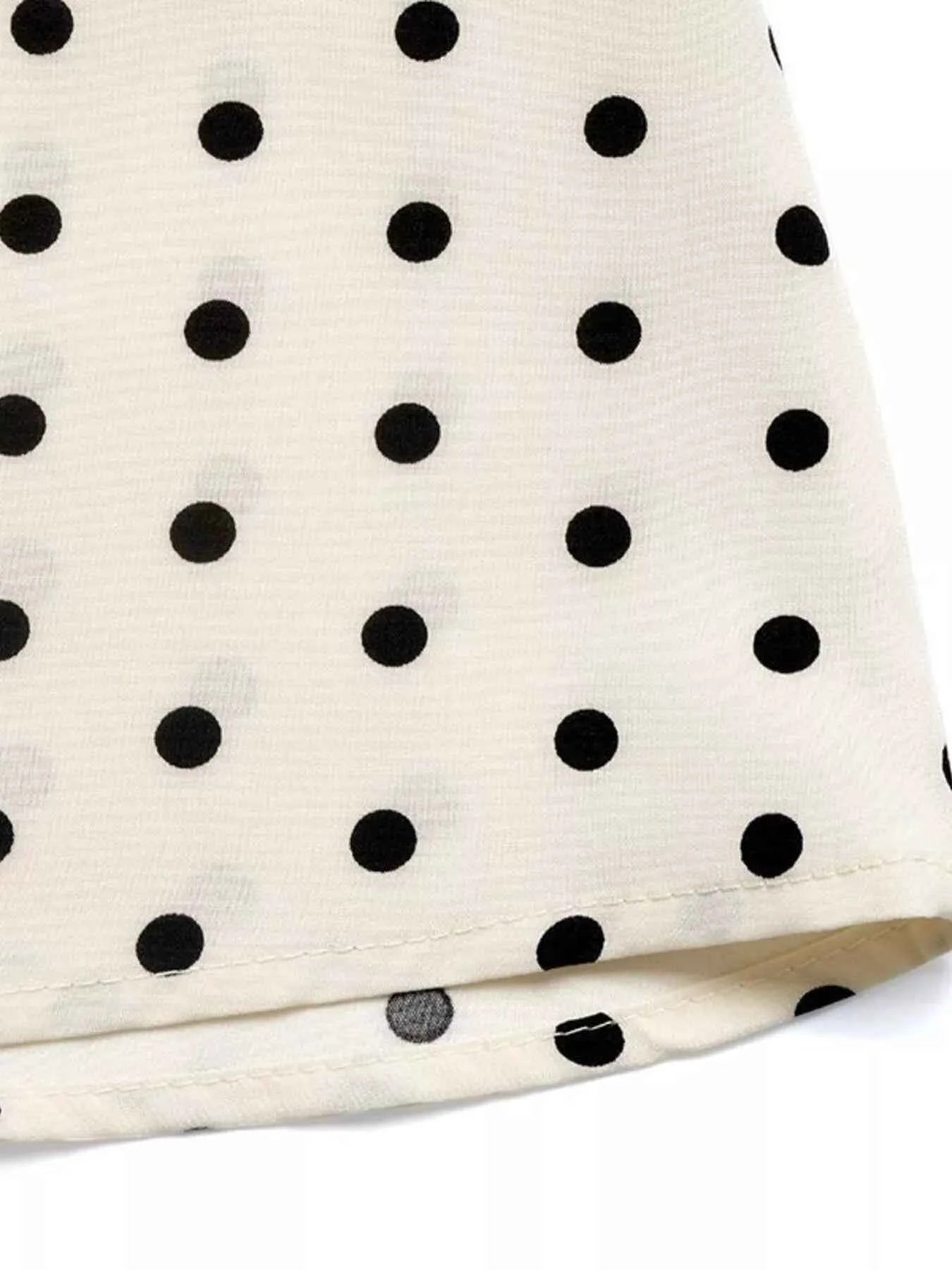 Tie Front Polka Dot Dress