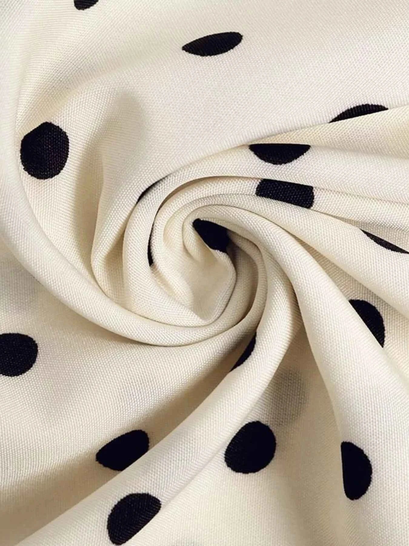 Tie Front Polka Dot Dress