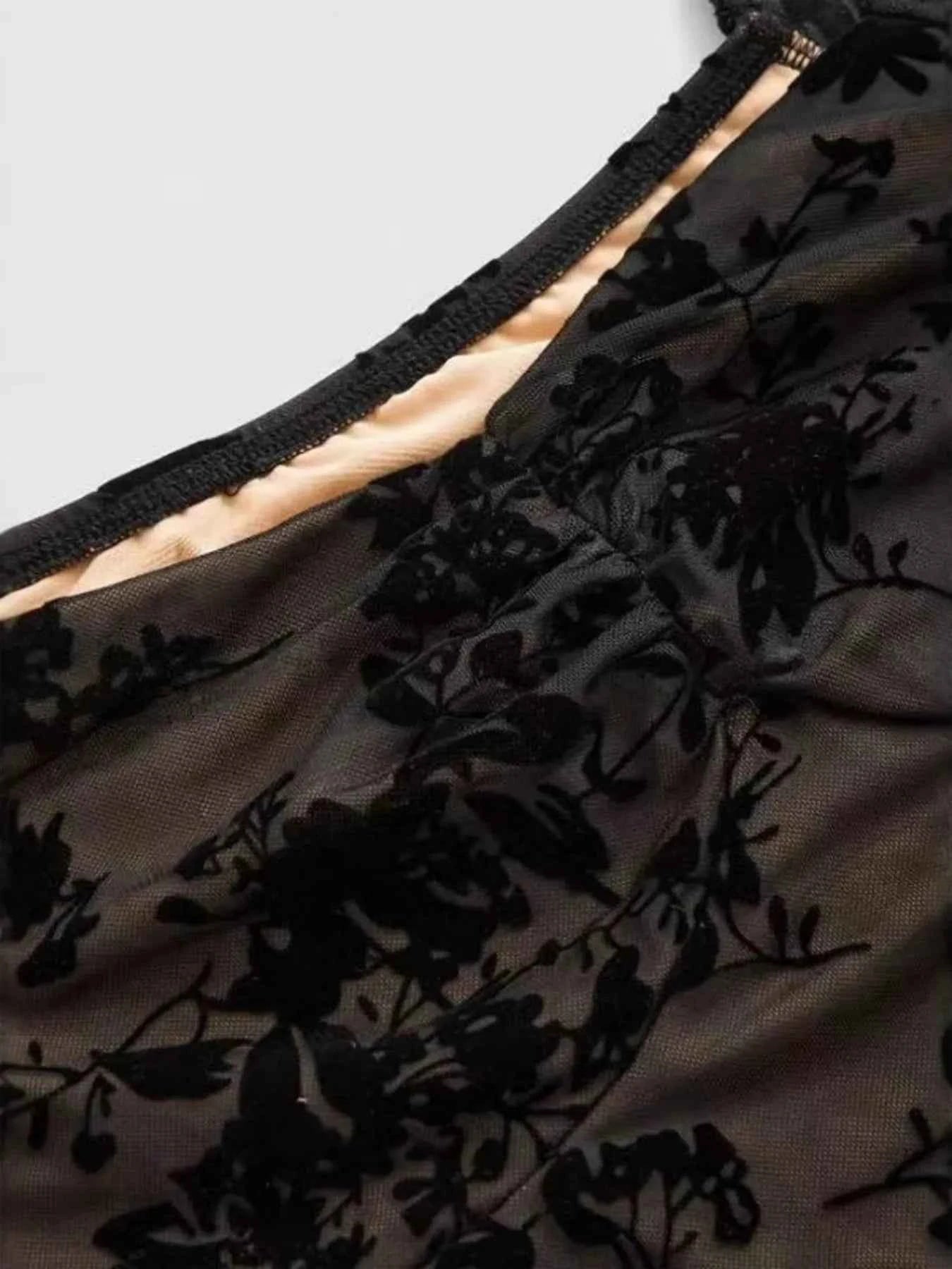 Lace Flare Sleeve Mini Dress