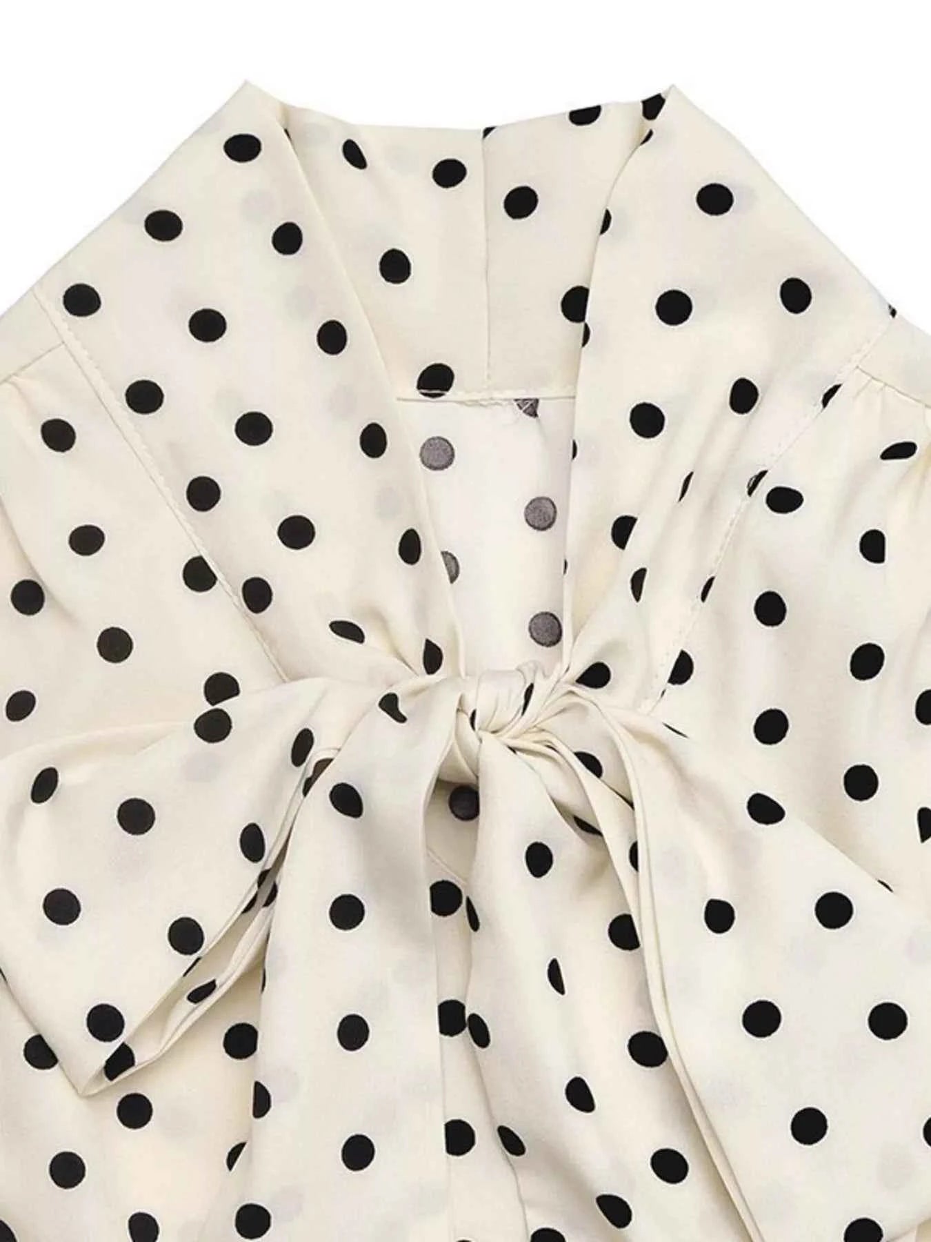 Tie Front Polka Dot Dress